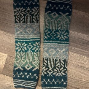 Andes Gift- Nordic Patterned Knit Leg Warmers
